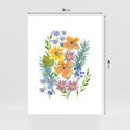 Plakat bez ramy 30x40 - Migocące Widoki Kwiatów - akwarelowe polne kwiaty, minimalistyczny plakat