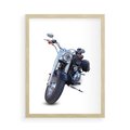 Plakat w ramie 50x70 - Motocykl w ruchu - motor, bike - rama drewno