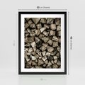 Plakat w ramie 30x40 - Piękno Drewna - belki drewna, drewno - rama czarna