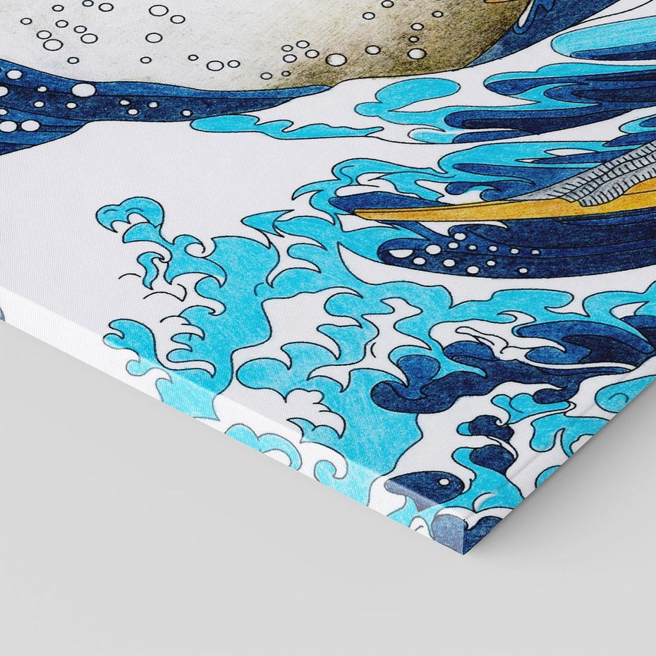 Obraz na płótnie 70x100 - Wzburzone Morze - wielka fala w kaganawie, Hokusai