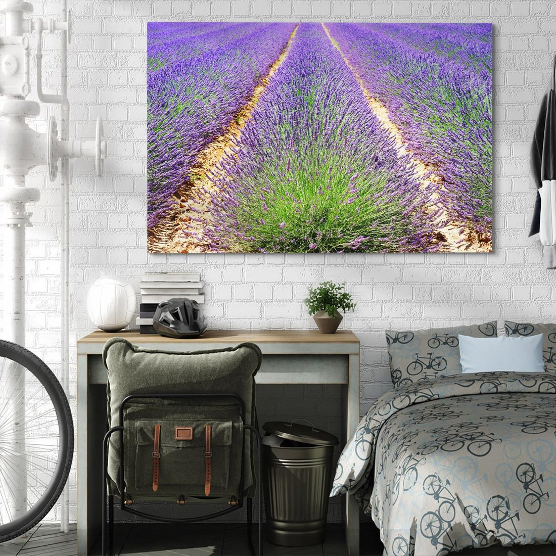 Obraz na płótnie 120x80 - Lawendowy kwiat - lawenda, kwiat
