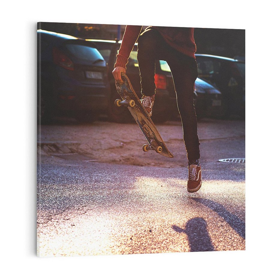 Obraz na płótnie 40x40 - Deskorolkowa Adrenalina Sportu - deskorolka, skateboard