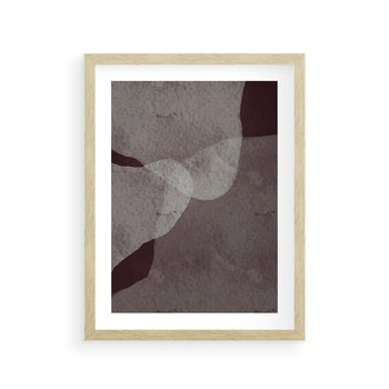 Plakat w ramie 30x40 - Obce Odcienie - mroczny plakat, nowoczesne wnętrza - rama drewno