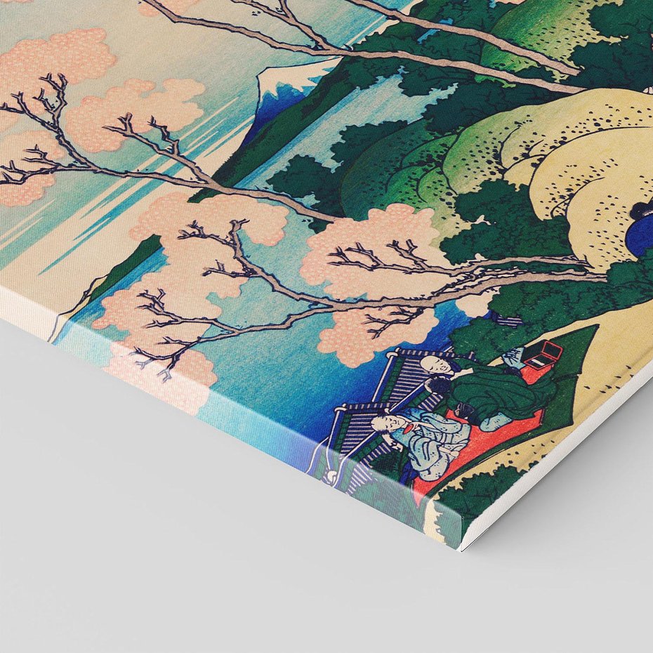 Obraz na płótnie 80x80 - "Goten-Yama Hill, Shinagawa on the Tokaido" Katsushika Hokusai - Reprodukcja - reprodukcja, obraz na płótnie