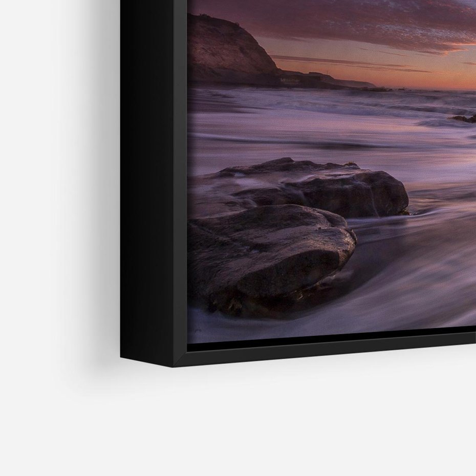 Obraz w ramie 50x50 - Spojrzenie w głąb duszy - zachód słońca, zmierzch - rama czarna