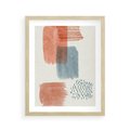 Plakat w ramie 40x50 - Pastelowa Abstrakcja: Maźnięcia Farbą - abstrakcja, maźnięcia farny - rama drewno