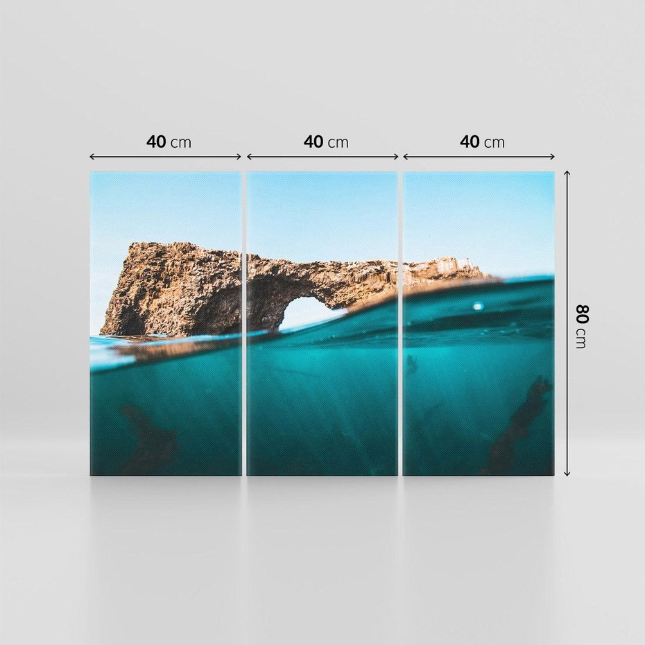 Obraz na płótnie 120x80 - Tajemnicza Podwodna Kraina - fotografia, podwodna jaskinia