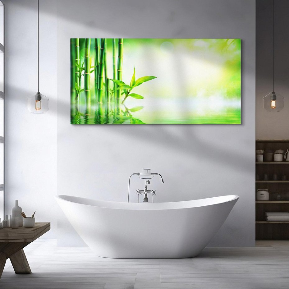 Obraz na płótnie 100x50 - Bambusowy relaks w SPA - bambus, SPA