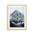 Plakat w ramie 30x40 - Surowość Gór - śnieg, zima w górach - rama drewno