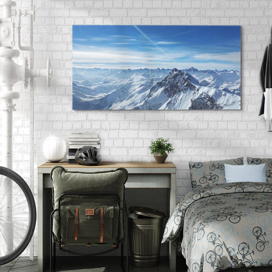 Obraz na płótnie 100x50 - Mroźne góry zima w pełnym rozkwicie - góry, zima