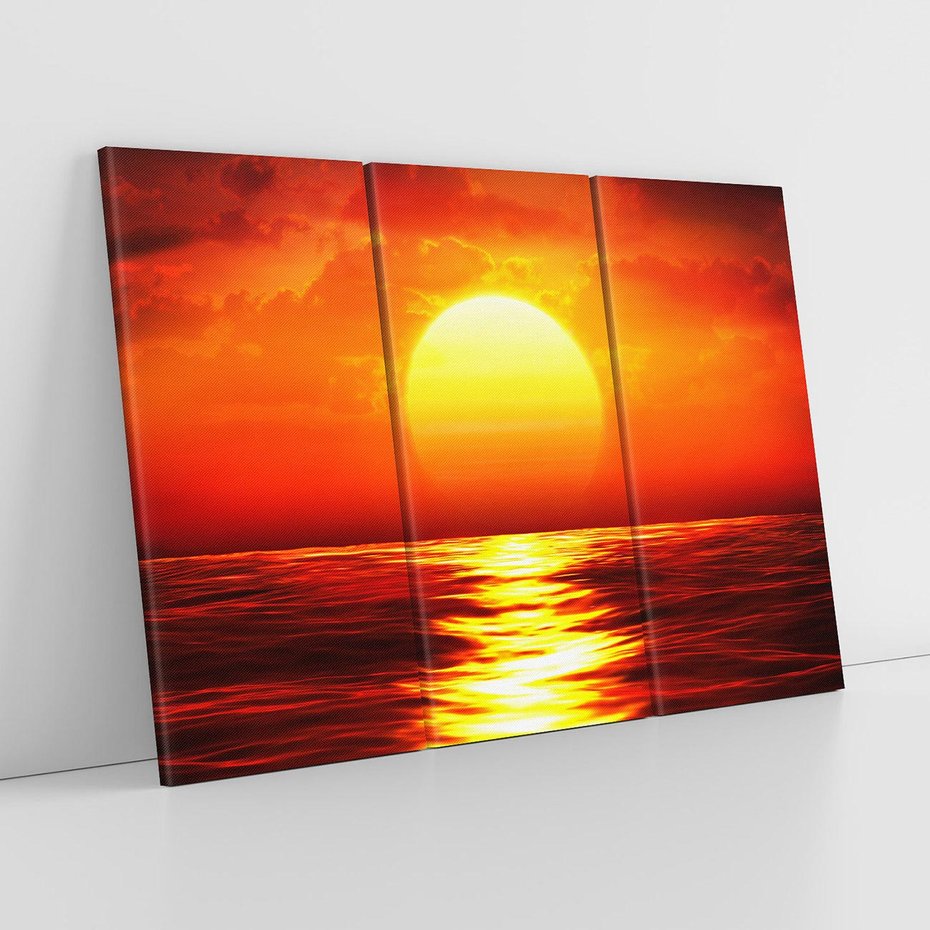 Obraz na płótnie 120x80 - Romantyczny Zachód Słońca nad Morzem - zachód, słońca