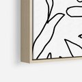 Obraz w ramie 50x50 - Liście Mocy - mroczna sztuka, minimalizm - rama drewno