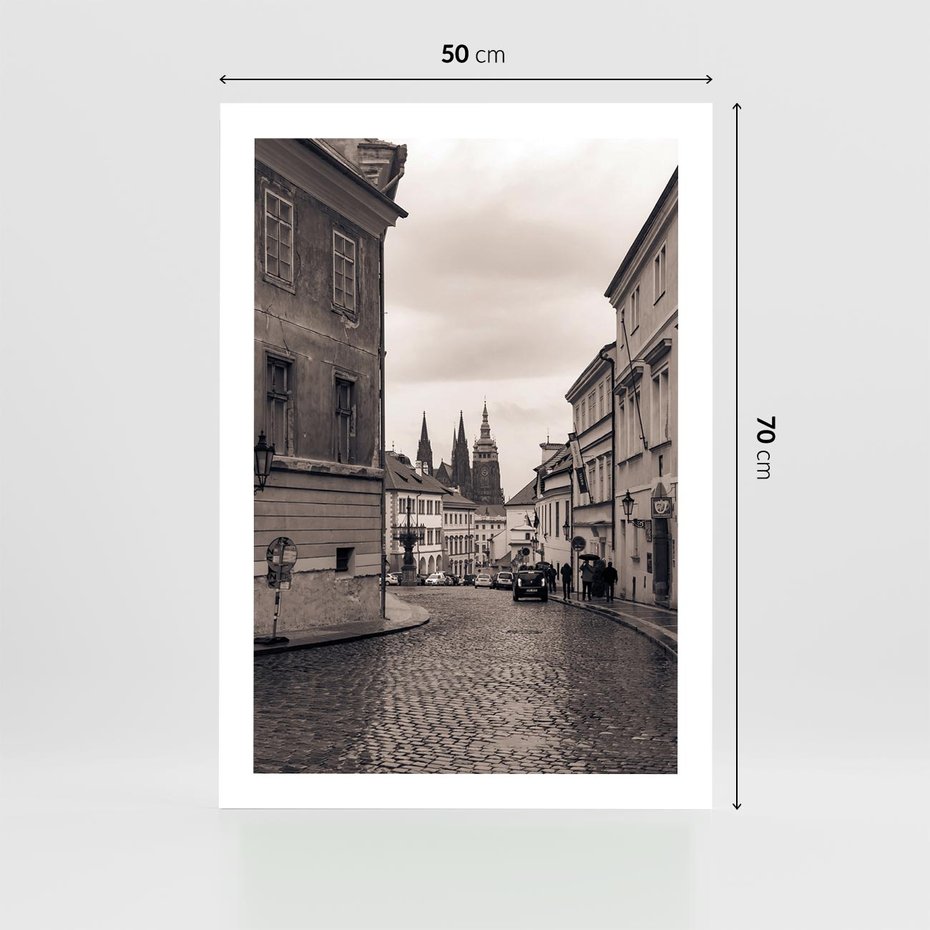 Plakat bez ramy 50x70 - Przygoda Na Horyzoncie - uliczka, perspektywa