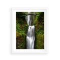 Plakat w ramie 40x50 - Siła i Urok Natury - wodospad, las - rama biała
