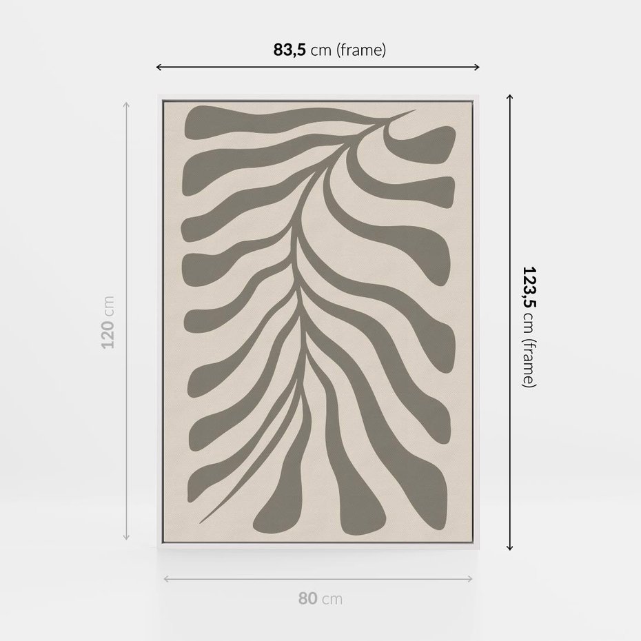 Obraz w ramie 80x120 - Zaklęte Kształty - nowoczesna sztuka, plakat modern - rama biała