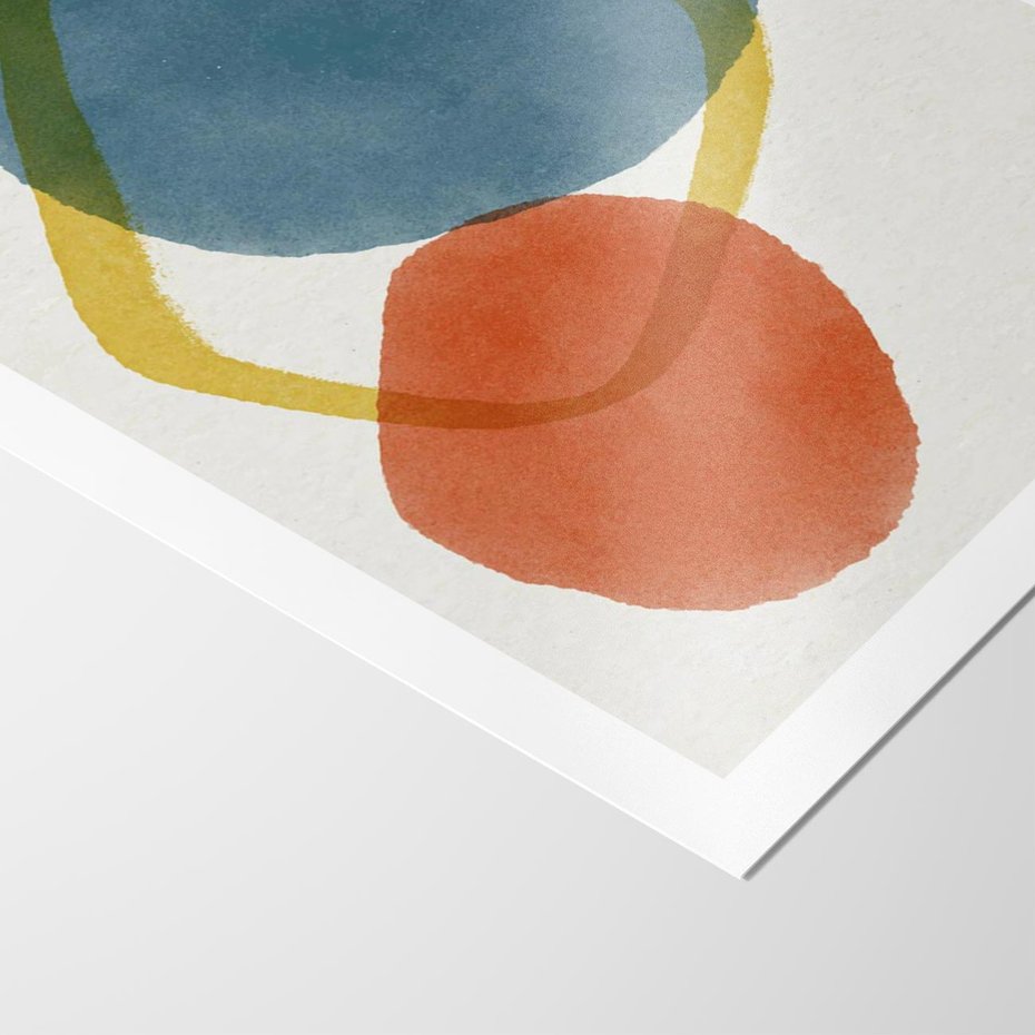 Plakat bez ramy 50x70 - Modernistyczna Abstrakcja: Kolorowe Plamy - abstrakcja, modern