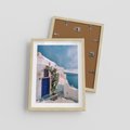 Plakat w ramie 30x40 - Urok Greckiej Wyspy - Santorini, Grecja - rama drewno