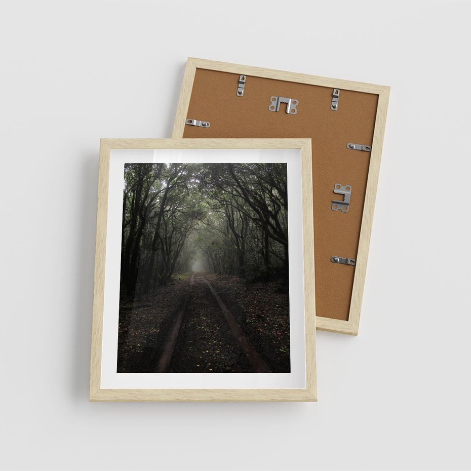 Plakat w ramie 40x50 - Urok Drogi - las, droga - rama drewno