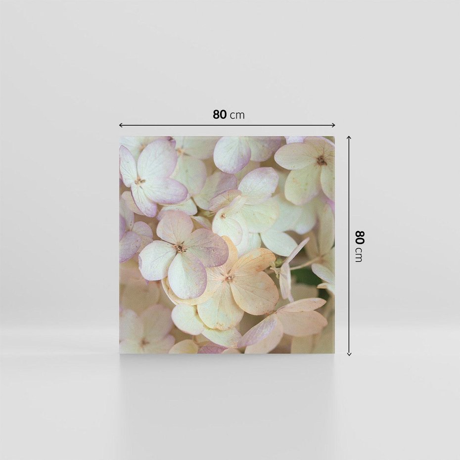 Obraz na płótnie 80x80 - Kwiatowy taniec - kwiaty, hortensje