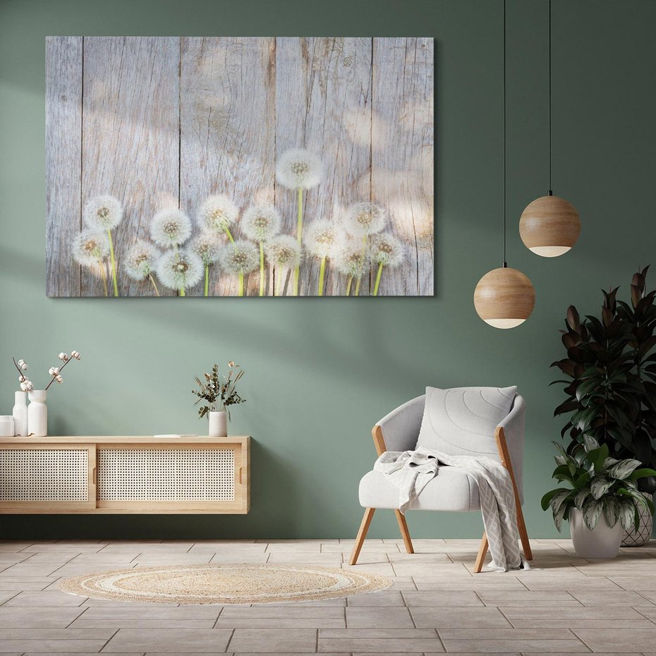 Obraz na płótnie 100x70 - Symbol swobody - dmuchawce