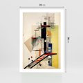 Plakat bez ramy 21x30 - Kolorowe Wnętrza Inspiracji - abstrakcyjny obraz, jak kandinsky