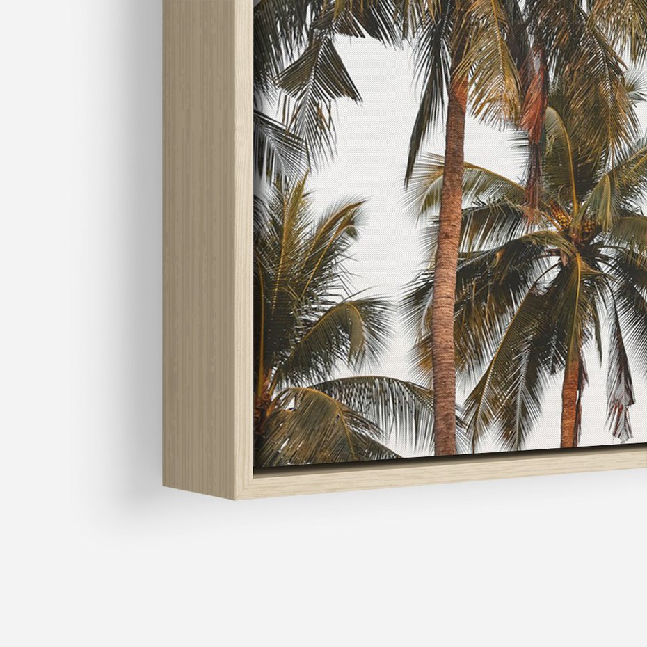 Obraz w ramie 50x70 - Palmy - tęsknota za Hawajami - palmy, Hawaje - rama drewno