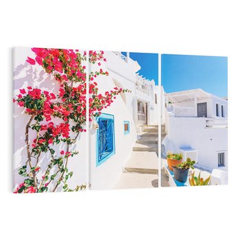 Obraz na płótnie 120x80 - Piękno miasta nad morzem - Grecja, uliczka