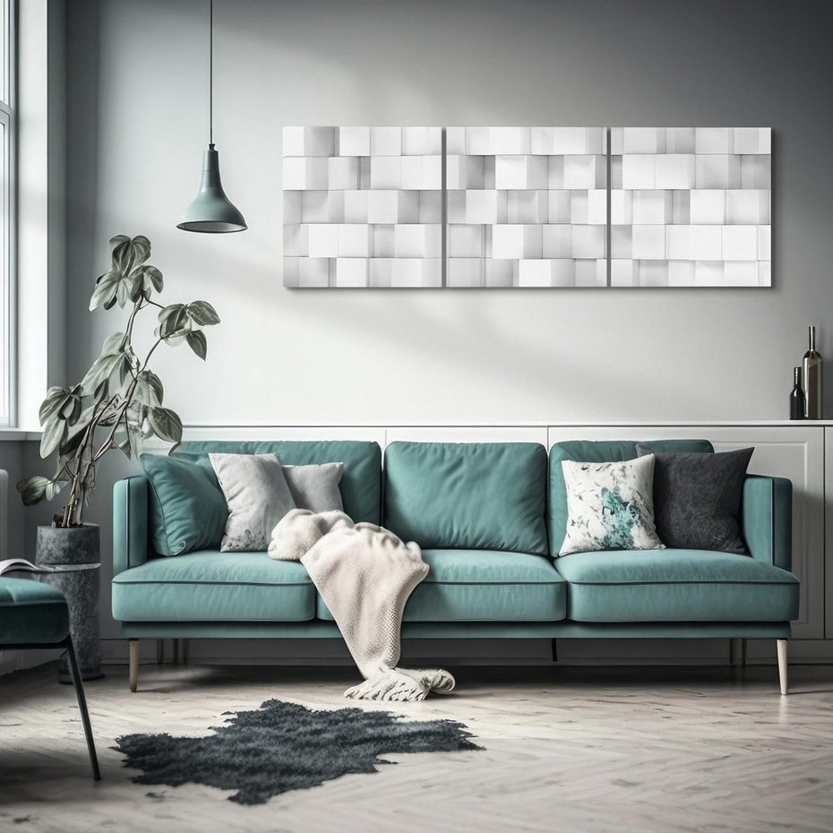 Obraz na płótnie 90x30 - Abstrakcja w 3D: kolorowa ekspresja - 3D, abstrakcja