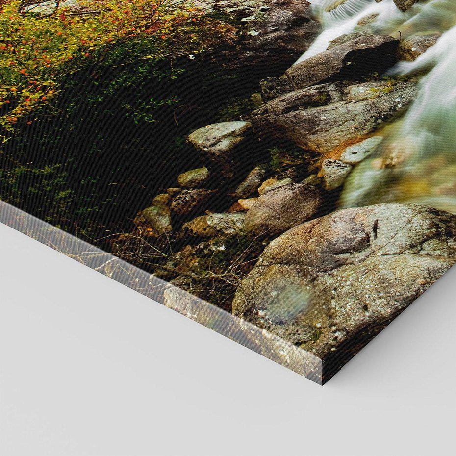 Obraz na płótnie 100x70 - Śpiew Strumienia - strumień, górski