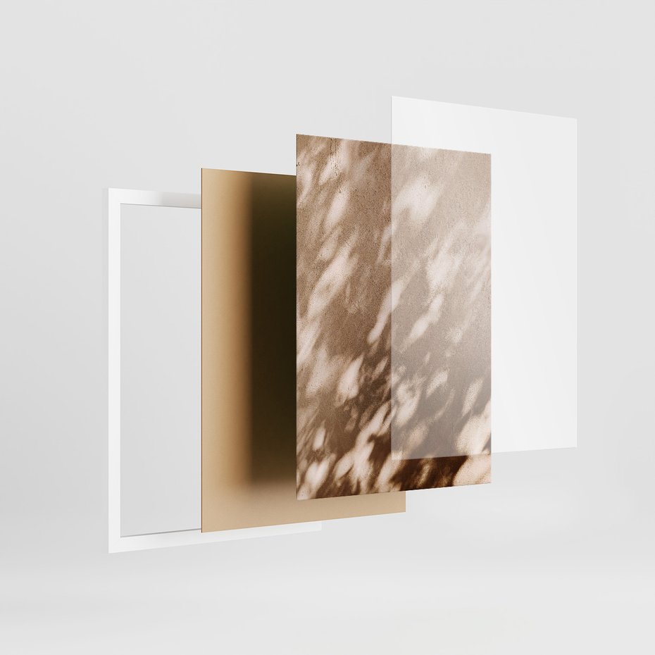 Zestaw obrazy w ramie 30x40 galeria - Kawa, jesień, brąz - rama biała