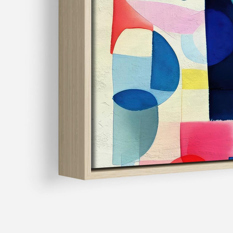 Obraz w ramie 120x80 - Księga Akwarelowych Przeniknięć - abstrakcyjny obraz, różne kolorowe kształty - rama drewno