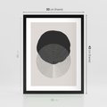 Plakat w ramie 30x40 - Boho Przenikanie Uroku - abstrakcyjna kompozycja, okręgi - rama czarna