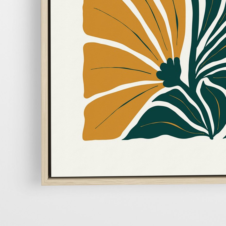 Obraz w ramie 70x100 - Rozplątane Myśli - abstrakcyjna kompozycja, pastelowe kwiaty - rama drewno