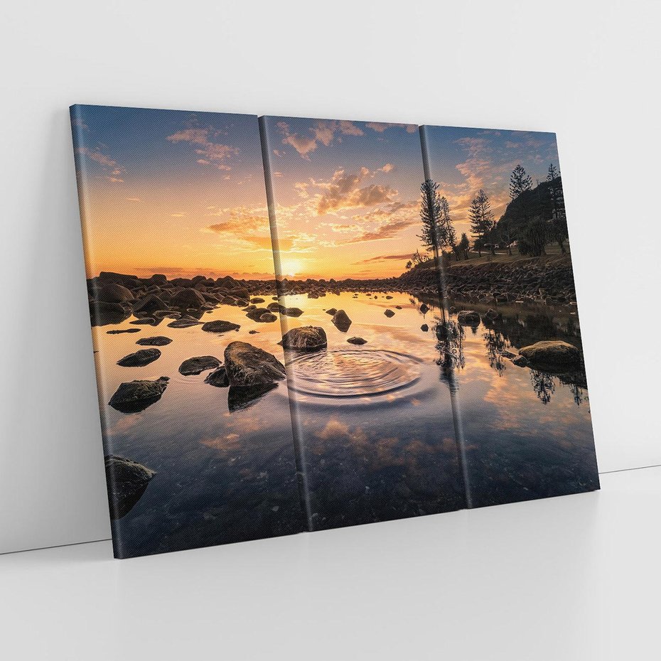 Obraz na płótnie 120x80 - Spokój nad jeziorem - jezioro