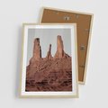 Plakat w ramie 50x70 - Surowość Pustyni - pustynia, kanion - rama drewno