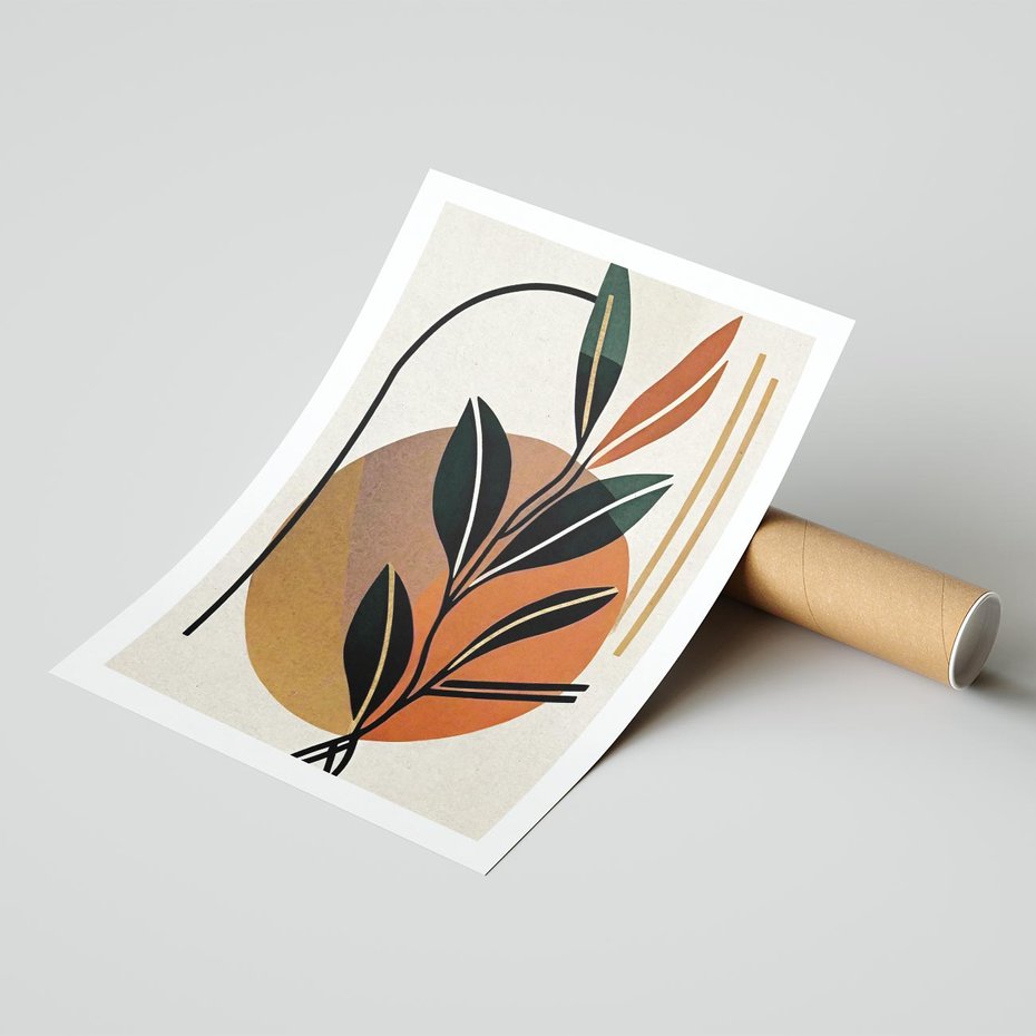 Plakat bez ramy 50x70 - Boho Impulsy Kreatywności - boho obraz, abstrakcja