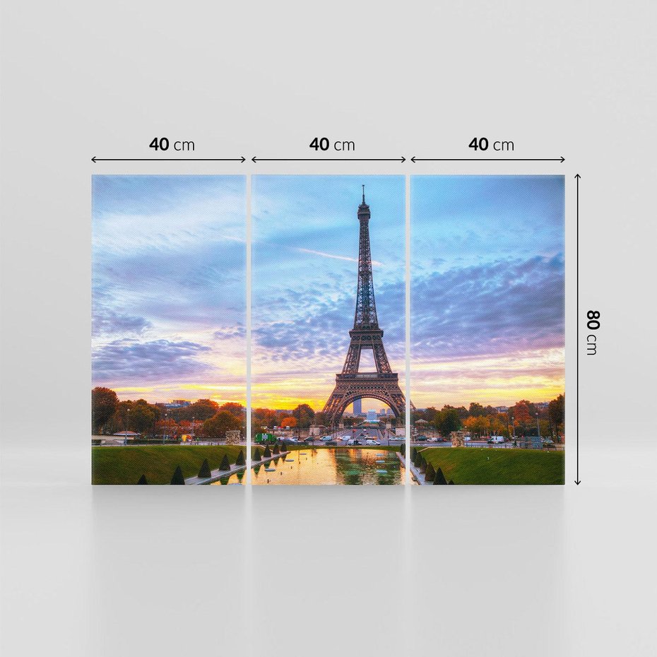 Obraz na płótnie 120x80 - Francja: romantyczny Paryż - Francja, Paryż