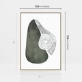 Obraz w ramie 50x70 - Owocowe Boho Inspiracje - minimalistyczny plakat, gruszka - rama drewno