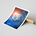 Plakat bez ramy 21x30 - Planeta w nieskończoności - ziemia, kosmos