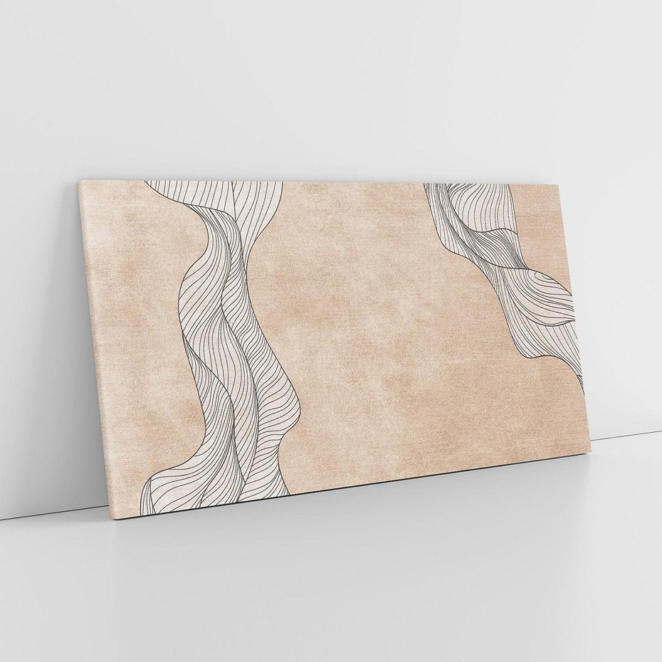 Obraz na płótnie 100x50 - Symfonia uczuć i kształtów - delikatna kompozycja, falujące linie