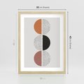 Plakat w ramie 30x40 - Eksperymenty z Geometrią - geometryczny plakat, sztuka nowoczesna - rama drewno