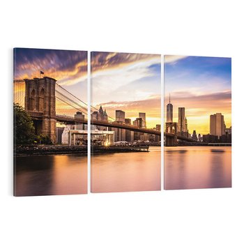 Obraz na płótnie 120x80 - Manhattan Nights: Most w Nowym Jorku - most, Nowy Jork