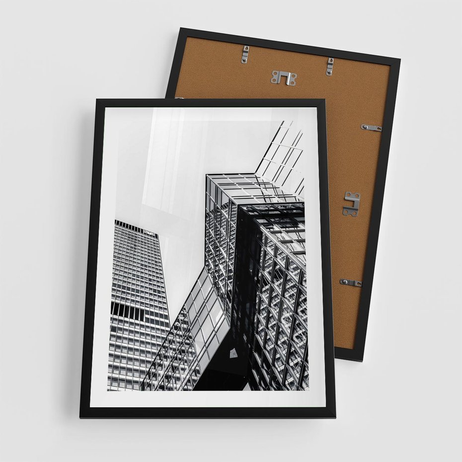 Plakat w ramie 50x70 - Fotografia Wieżowców - architektura, budynki - rama czarna