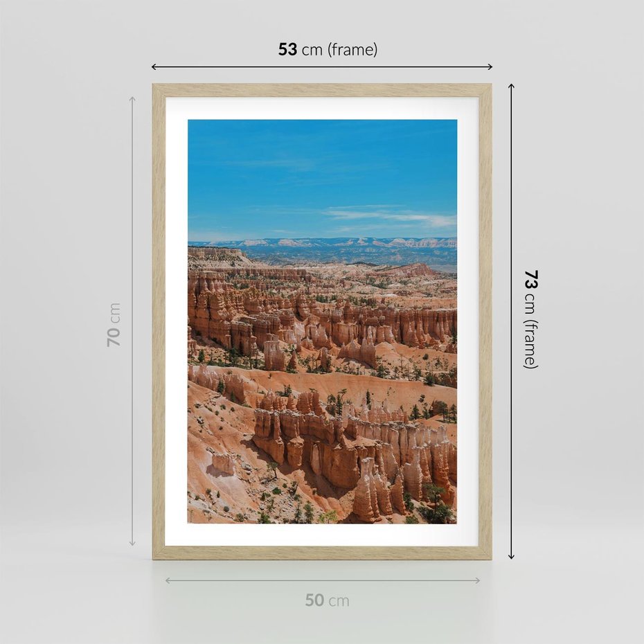 Plakat w ramie 50x70 - Wielki Kanion - wielki kanion, krajibraz - rama drewno