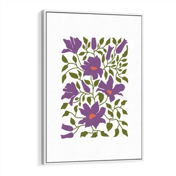 Obraz w ramie 70x100 - Rozmyte Granice - kwiaty, kompozycja - rama biała