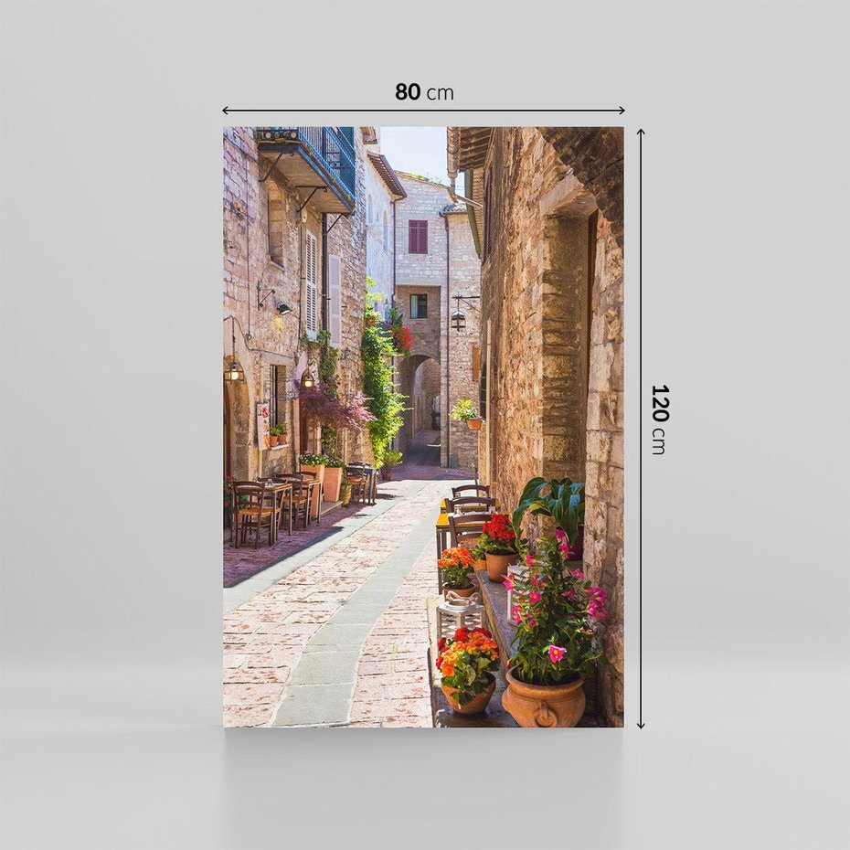 Obraz na płótnie 80x120 - Malownicze Zakątki Miasta - uliczka, perspektywa