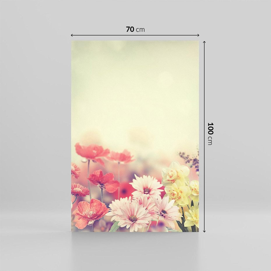 Obraz na płótnie 70x100 - Delikatne kwiaty pastelowe - kwiaty, pastelowe