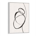 Obraz w ramie 80x120 - Modernistyczne Refleksje - abstrakcyjne szkicowane linie, minimalizm - rama biała