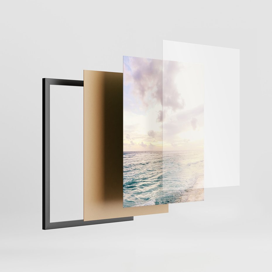 Zestaw obrazy w ramie 30x40 galeria - Cytat, podróż, rajska, plaża - rama czarna