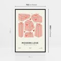 Obraz w ramie 70x100 - Nowoczesna Miłość - nowoczesna grafika, pastelowe kolory - rama czarna
